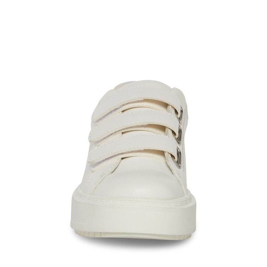 White Steve Madden Catching Women's Sneakers | PH 2869UZT